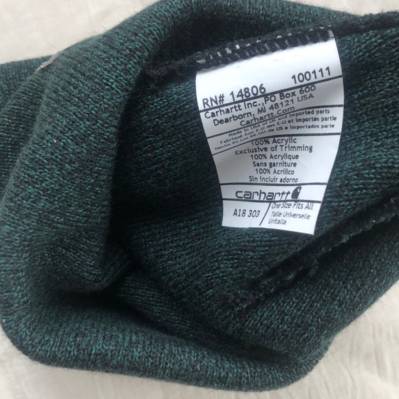 NEW STOCK ⭐️CARHARTT  GREEN SPECK watch hat NEW - Picture 5 of 6